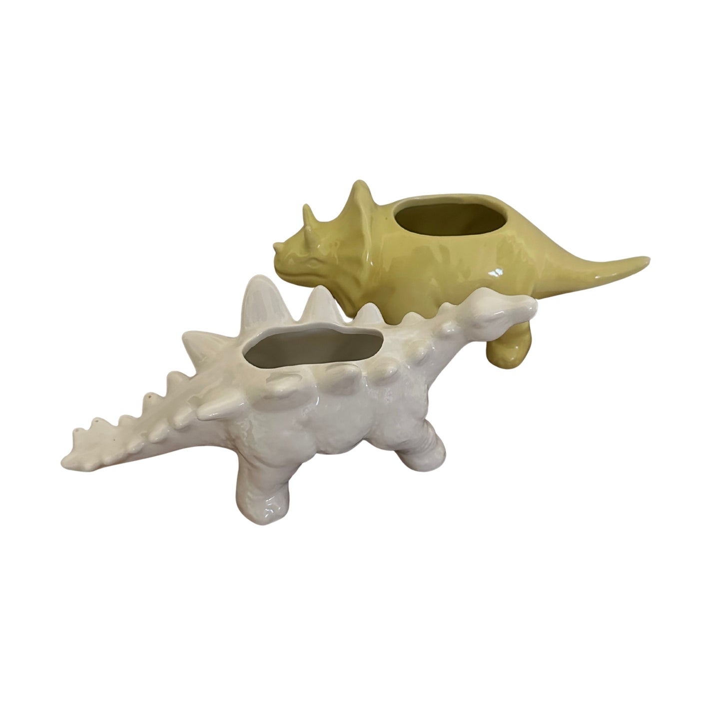 Dinosaur Planter White