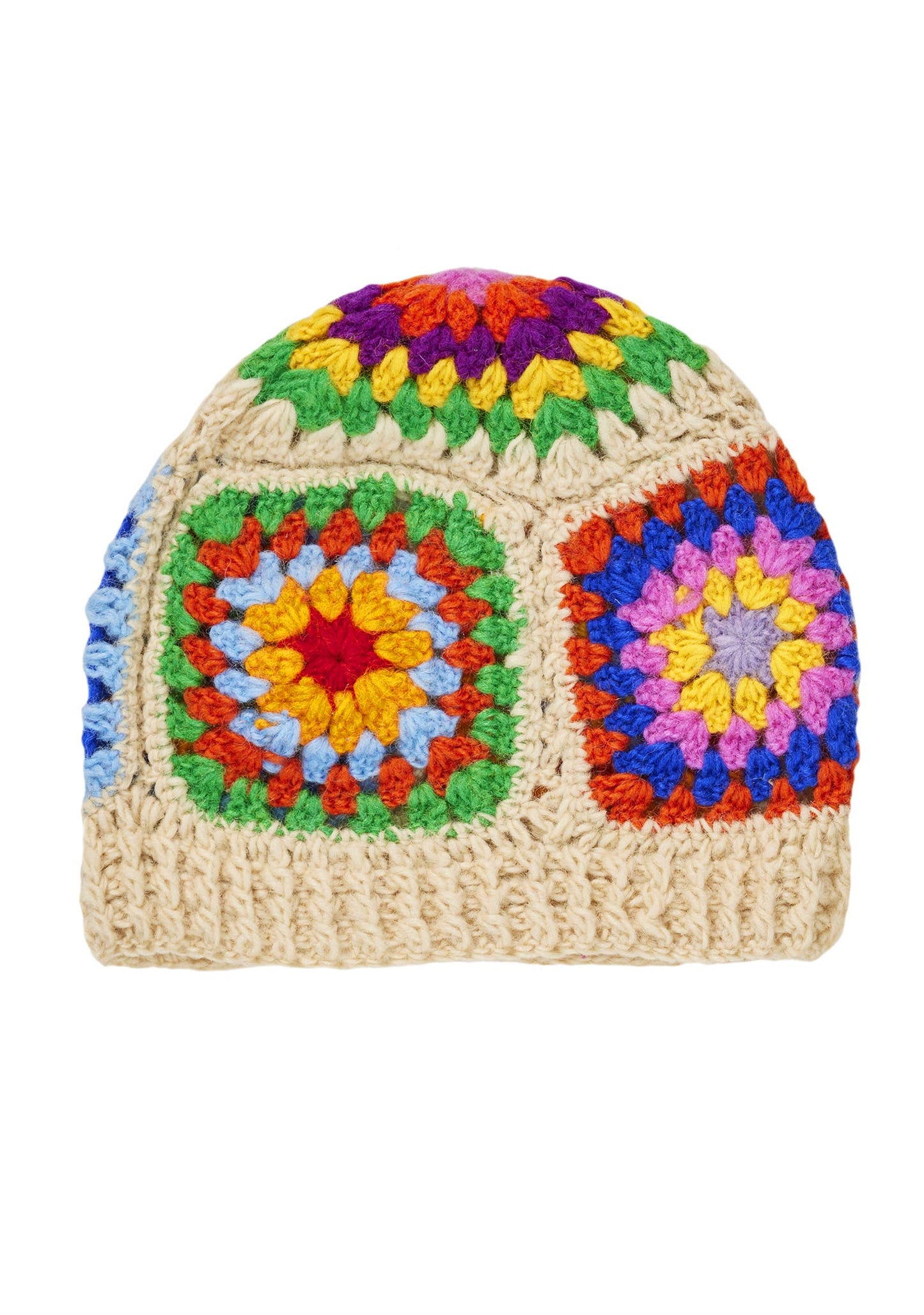 Crochet Rainbow Beanie