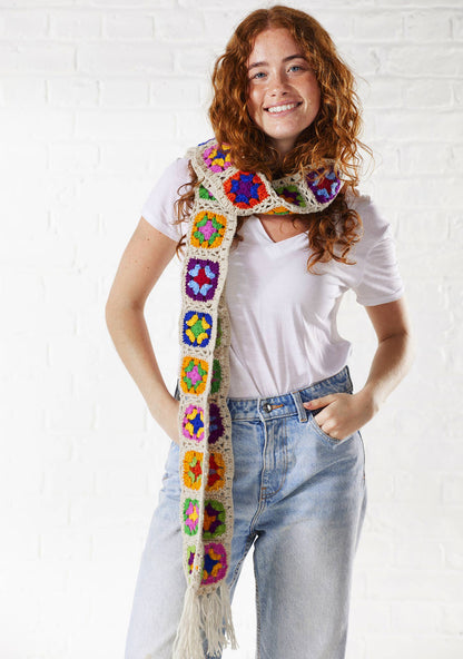 Crochet Rainbow Scarf