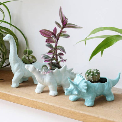 Dinosaur Planter White