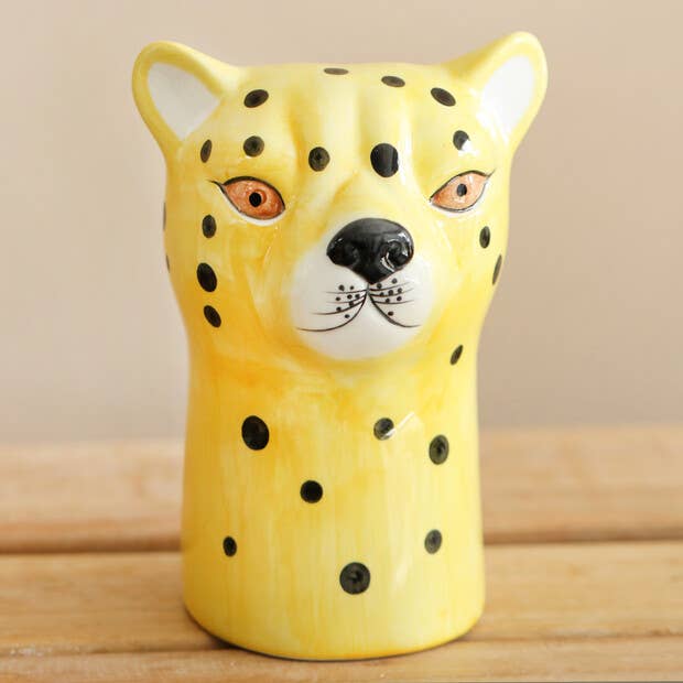Ceramic Leopard Vase