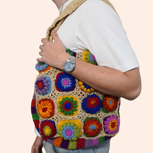 Crochet Rainbow Bag