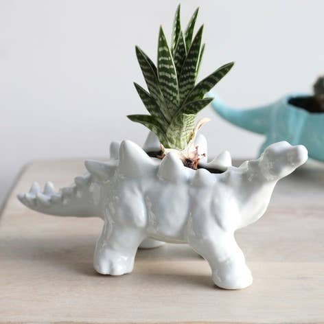 Dinosaur Planter White