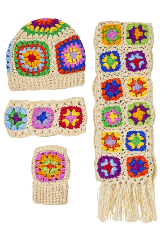 Crochet Rainbow Beanie