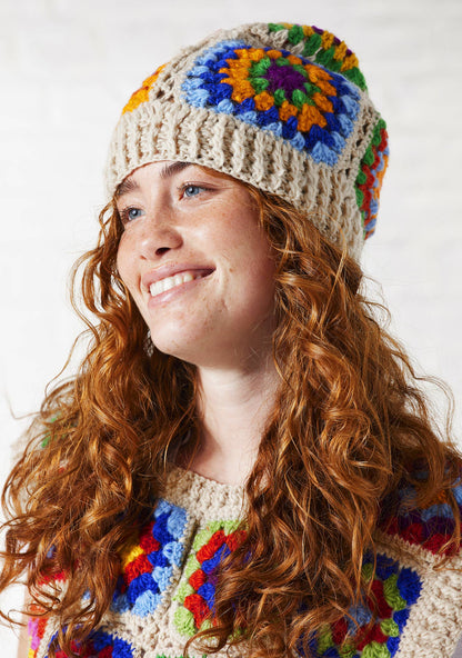 Crochet Rainbow Beanie