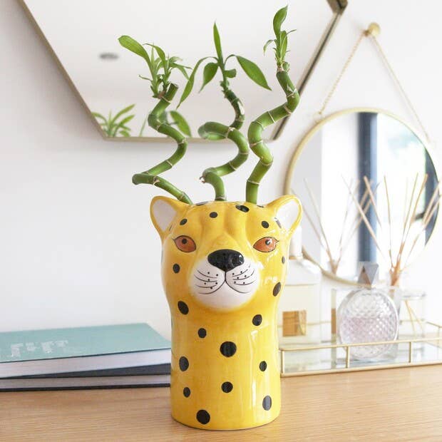 Ceramic Leopard Vase
